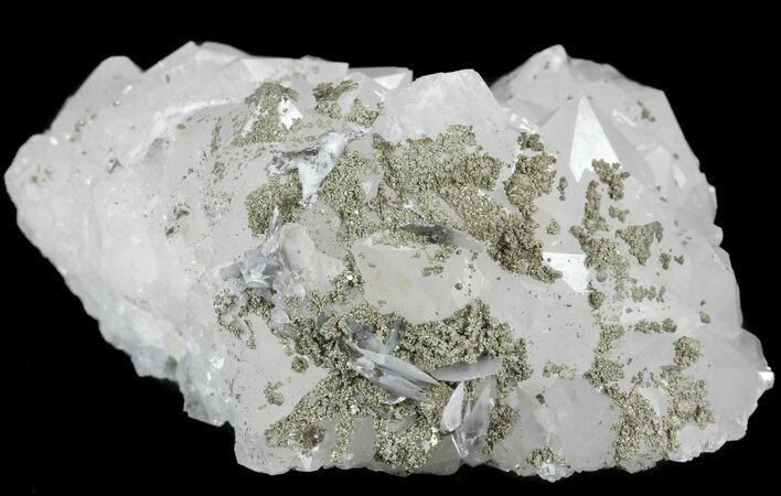 Quartz, Fluorite and Pyrite Crystal Association - Morocco #61431
